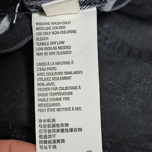 Free People Black Denim Stretch Mini Skirt Women's Size 4 Preppy Minimalist - Picture 5 of 7